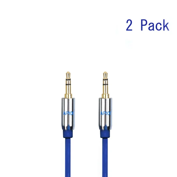 2X 3Ft 3.5Mm Gold Car Aux Auxiliary Male To Male Stereo Audio Cable Cord For Mp3