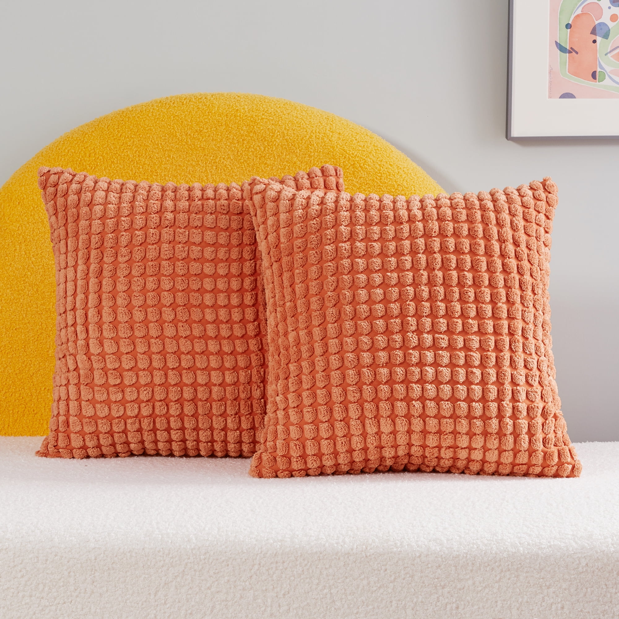 Deconovo Decorative Pillow Covers Brick Red Throw Pillow Case Solid