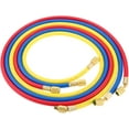 thumbnail image 1 of R410A AC Refrigerant Charging Hoses, 70" R410A HVAC Charging Hose Set with 1/4" Male and Female 800PSI Working Pressure for R410A R22 R134A R12 R502 Air Condition System Maintenance, 1 of 5