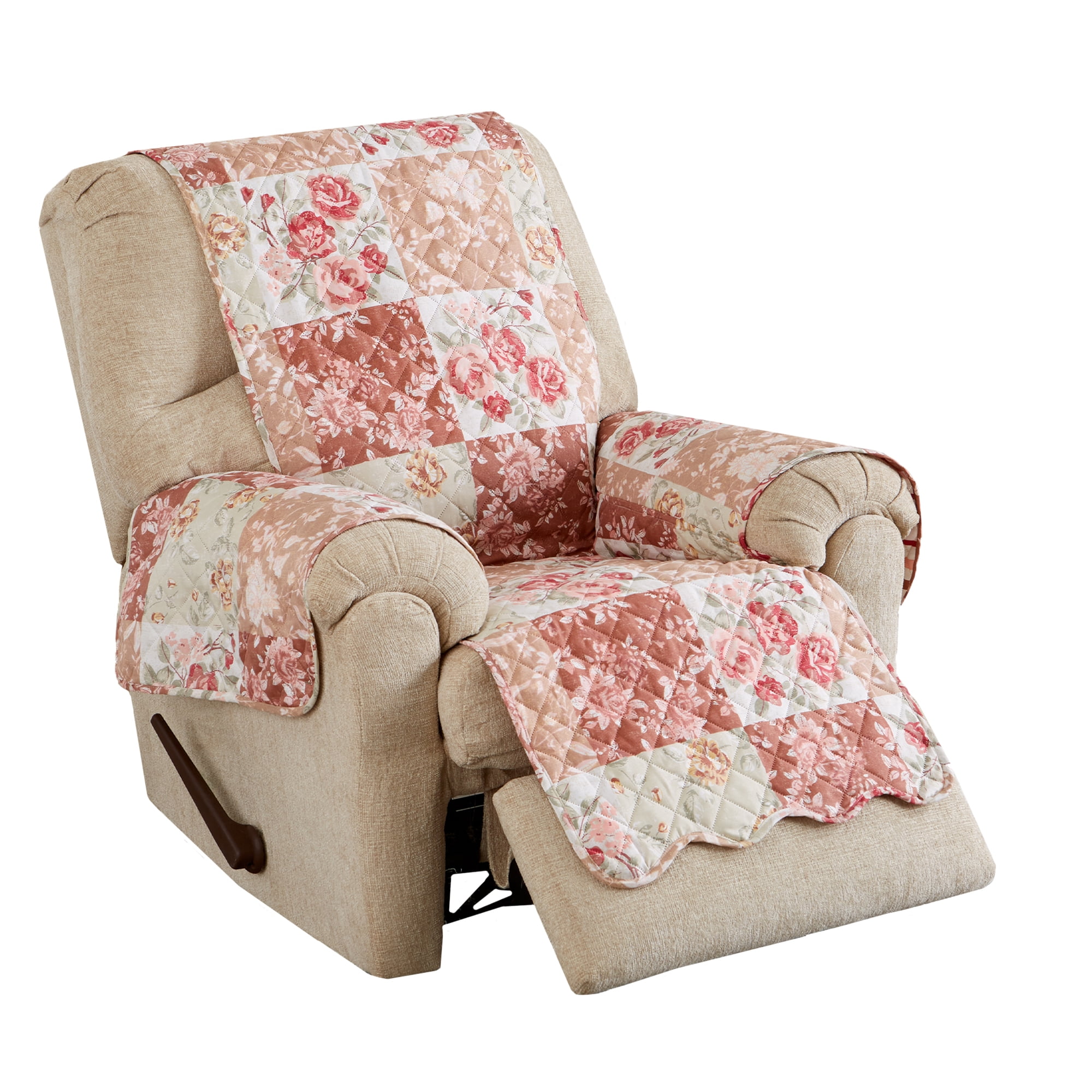 Great Bay Home Reversible Patchwork Recliner Furniture Protector