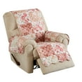 thumbnail image 4 of Great Bay Home Floral Patchwork Reversible Washable Pet Furniture Protector  (26" Recliner, Burgundy / Taupe), 4 of 7