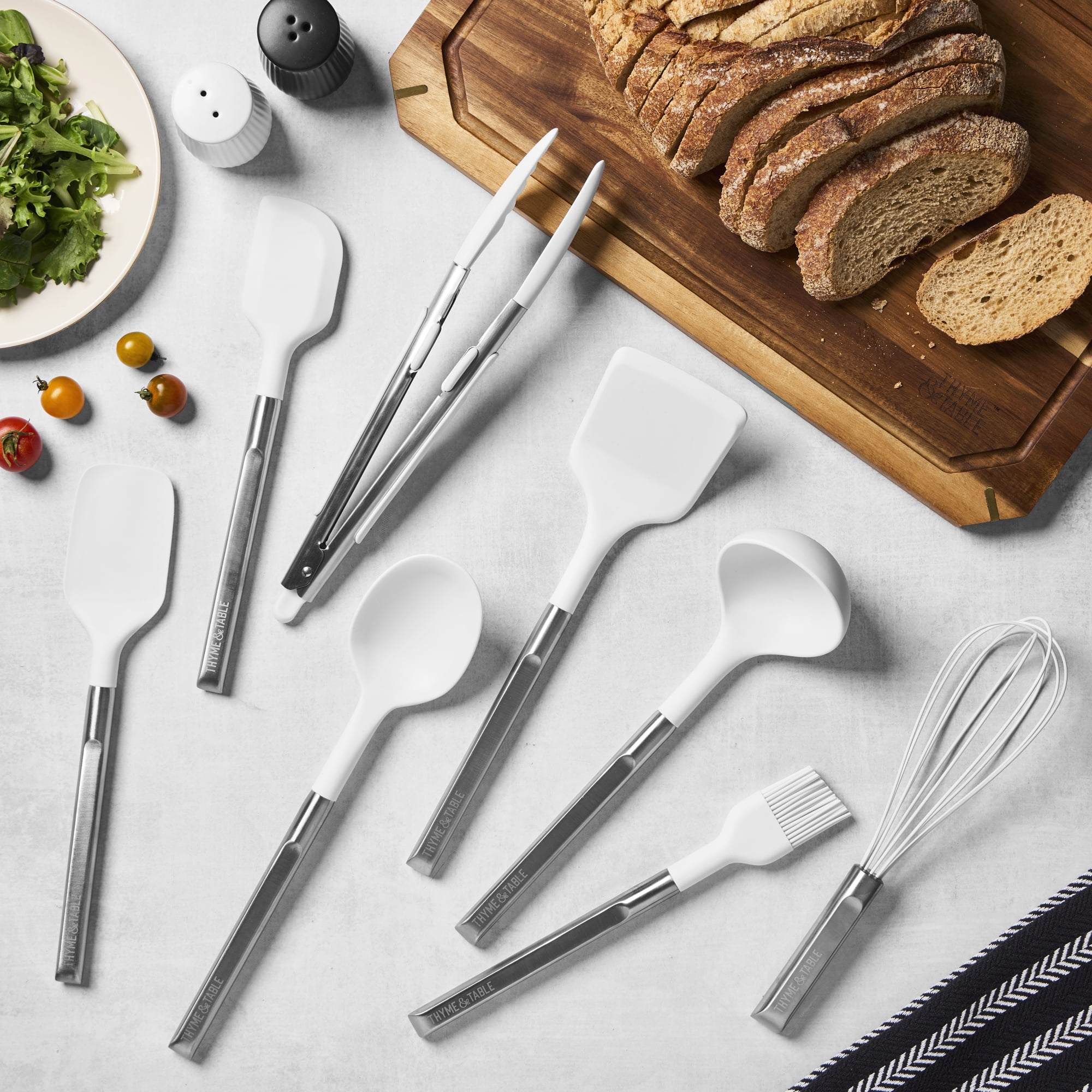 Thyme & Table Supreme Collection Stainless Steel Ladle White