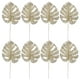 thumbnail image 1 of 20 piezas de hojas artificiales decorativas de plantas tropicales doradas para bodas de interior, 1 of 7