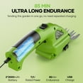 thumbnail image 5 of GASKY 7.2V Cordless Grass Shear,2 in 1 Lightweight Electric Mini Hedge Trimmer for Garden/Hedge Pruning,Green, 5 of 11