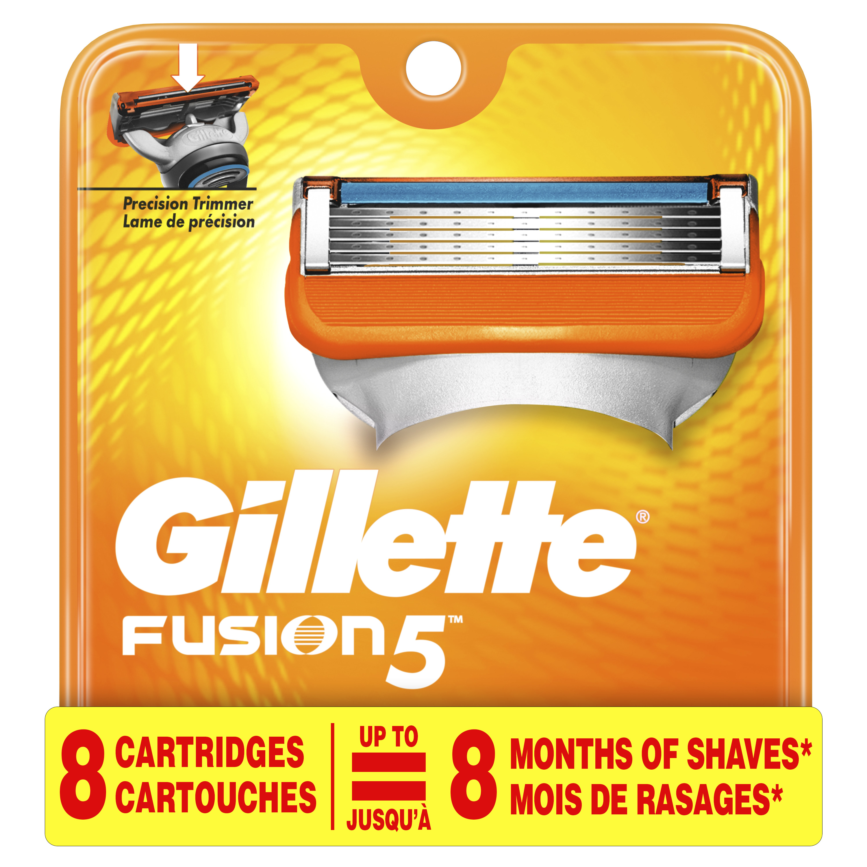 Gillette Fusion5 Mens Razor Blade Refill Cartridges, 8 ct