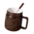 thumbnail image 4 of Taza para fondue de chocolate con tenedor, calentador portátil, taza para fondue, taza para derretir chocolate Marrón, 4 of 9