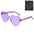 thumbnail image 5 of hengsof Heart Shaped Rimless Sunglasses Transparent Heart Glasses Candy Color Frameless Sunglasses Tinted Trendy Eyewear Party Favors, 5 of 7
