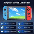 thumbnail image 2 of Wireless Controller for N-Switch,Controller (L/R) with LED Support Vibration/WakeUp Function/Motion Control, 2 of 9