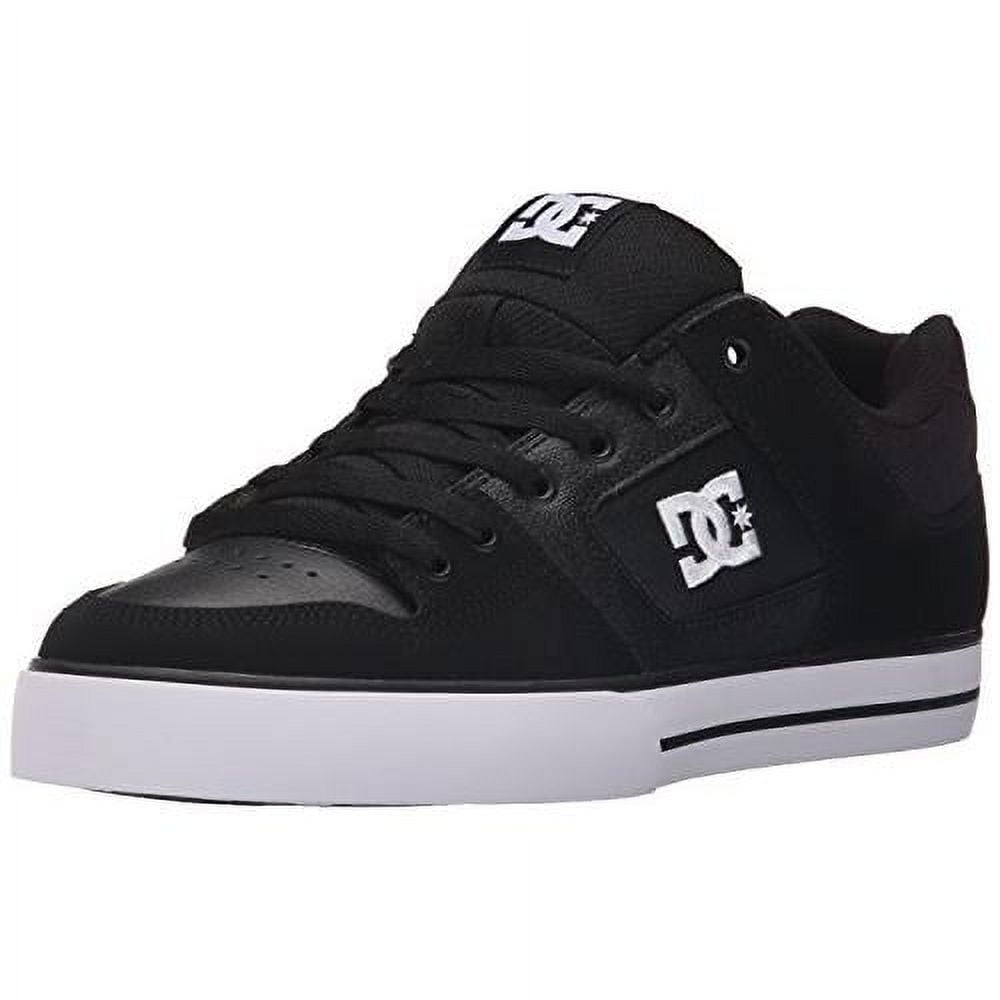 DC Men s Pure Action Sport Sneaker BLACK BLACK WHITE