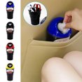 thumbnail image 4 of Kenally Cenicero de cubo de basura para coche, Mini contenedor de basura, soporte organizador, accesorios interiores para coche Automoción decorativa y accesorios negro Kenally CZ13939-01B, 4 of 6