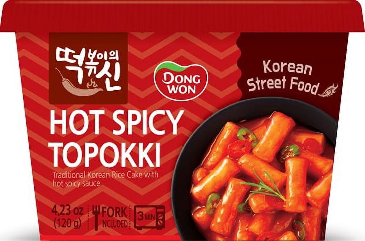 (8 pack) Dongwon Spicy and Sweet Topokki Cup, 4.23 Oz