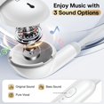 thumbnail image 3 of Auriculares con cable USB-C iMangoo con micrófono y 3 modos EQ blancos, 3 of 7