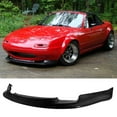 thumbnail image 2 of Ikon Motorsports Side Skirts + Front Bumper Lip Compatible with 1990-1997 Mazda Miata FD Style PU Polyurethane Unpainted Rocker Panel Splitter Underbody Spoiler, 2 of 6
