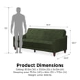 thumbnail image 6 of Pemberly Row Vintage Tufted Split Back Futon in Green Velvet, 6 of 14