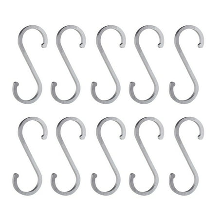 

10pcs Clear Aluminum S Shape Hook Kitchen Balustrade Hooks Hooks Clasp Holders