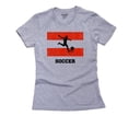 thumbnail image 1 of Austria Olympic - Soccer - Flag - Silhouette Women's Cotton Grey T-Shirt, 1 of 2