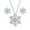 Silver, variant on Bling Jewelry Womens Holiday Party Snowflake Pendant Necklace & Earrings Set Clear CZ Sterling Silver