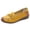 Yellow, variant on GERsome Women's Loafers Round Toe Comfort Slip On Flat Work Shoes Dressy PU Leather Casual Walking Shoes, Black Size 5.5
