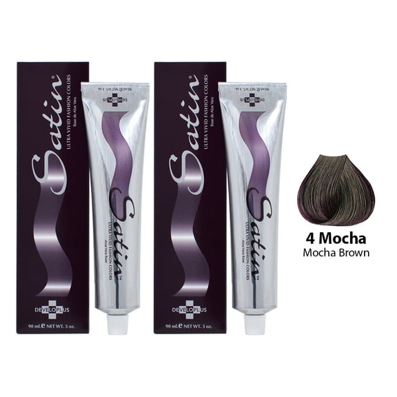 Satin Haircolor 4 Mocha Brown (Pack of 2)