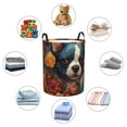 thumbnail image 6 of Fotbe Cute Colorful Flower French Bulldog Laundry Basket with Handles, Waterproof Large Laundry Hamper, Wash Bag for Corner Dorm, Rolling Laundry Basket with Handles-Medium, 6 of 8