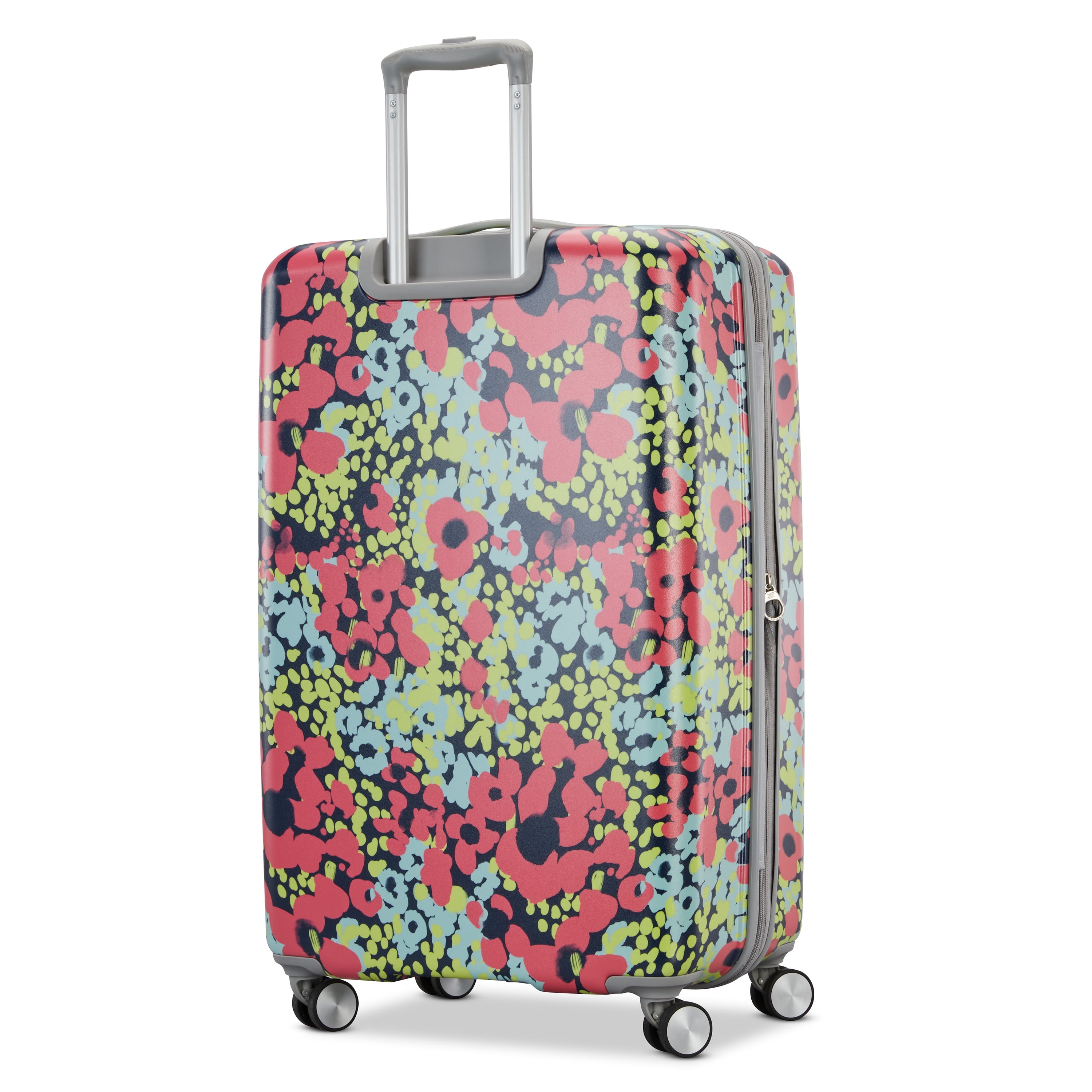 American Tourister Moonlight II 28-inch Checked Luggage with Spinner Wheels - Poppy Pattern