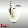thumbnail image 2 of 5 Inch 316SS Nylon Wheel Swivel 10mm Threaded Stem Caster Service Caster, 2 of 2