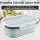 thumbnail image 5 of Fiambrera de silicona, caja Bento, contenedor de almacenamiento de alimentos plegable con tapa con Clip, 1 Uds., 5 of 5