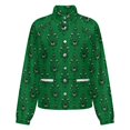 thumbnail image 5 of Jackets for Women Winter Coat Jackets Flannel Stand Collar Jacket(Haunted Mansion Dark Green,Size:S-4XL), 5 of 7