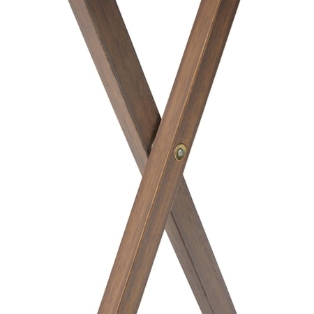 MAINSTAYS MODERN INDOOR FOLDING XL OVERSIZED TRAY TABLE IN RUSTIC GRAY L23.5 X W18 X H26 INCHES.