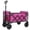 Pink, variant on All-in-One Convertible Folding 4-Wheel Trolley with Bench Seat and Dog Leash - Heavy Duty Foldable Utility Trolley for Camping, Beach, Shopping - Versatile Seating and Storage Space, Pink