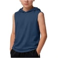 thumbnail image 2 of BRGZLK Boys Athletic Tank Tops 2026 Sleeveless Pullover Hoodies Camisole Summer Breathable Comfortable Sports Workout Basic T-Shirt for Daily Navy 5-6 Years, 2 of 6