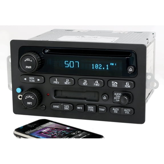 Restored Chevy GMC 2005-09 Truck AM FM CD CS Radio w Aux Input & Bluetooth Music 10359566 (Refurbished)