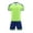 Green, variant on Toddler Kids Boys Girls Quick Dry Soccer Uniform Set Color Block Short Sleeve T-Shirt Shorts Mesh Athletic Sportswear for 2-13 Years