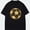black, variant on Black T Shirt With Gold Soccer Ball Print For Sports And Casual Wear