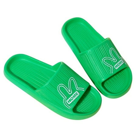

QWZNDZGR Summer Cartoon Unisex Bedroom Slippers Women Solid Home Eva Indoor Soft Couple Men Shoes Thick Bottom Anti-Slip Silent Slides