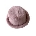 thumbnail image 7 of Cutuoiiu Cold Weather Hat for Women Solid Color Fuzzy Rolled Brim Bucket Hat Soft Plush Winter Warm Fisherman Cap for Daily Outdoor, 7 of 7