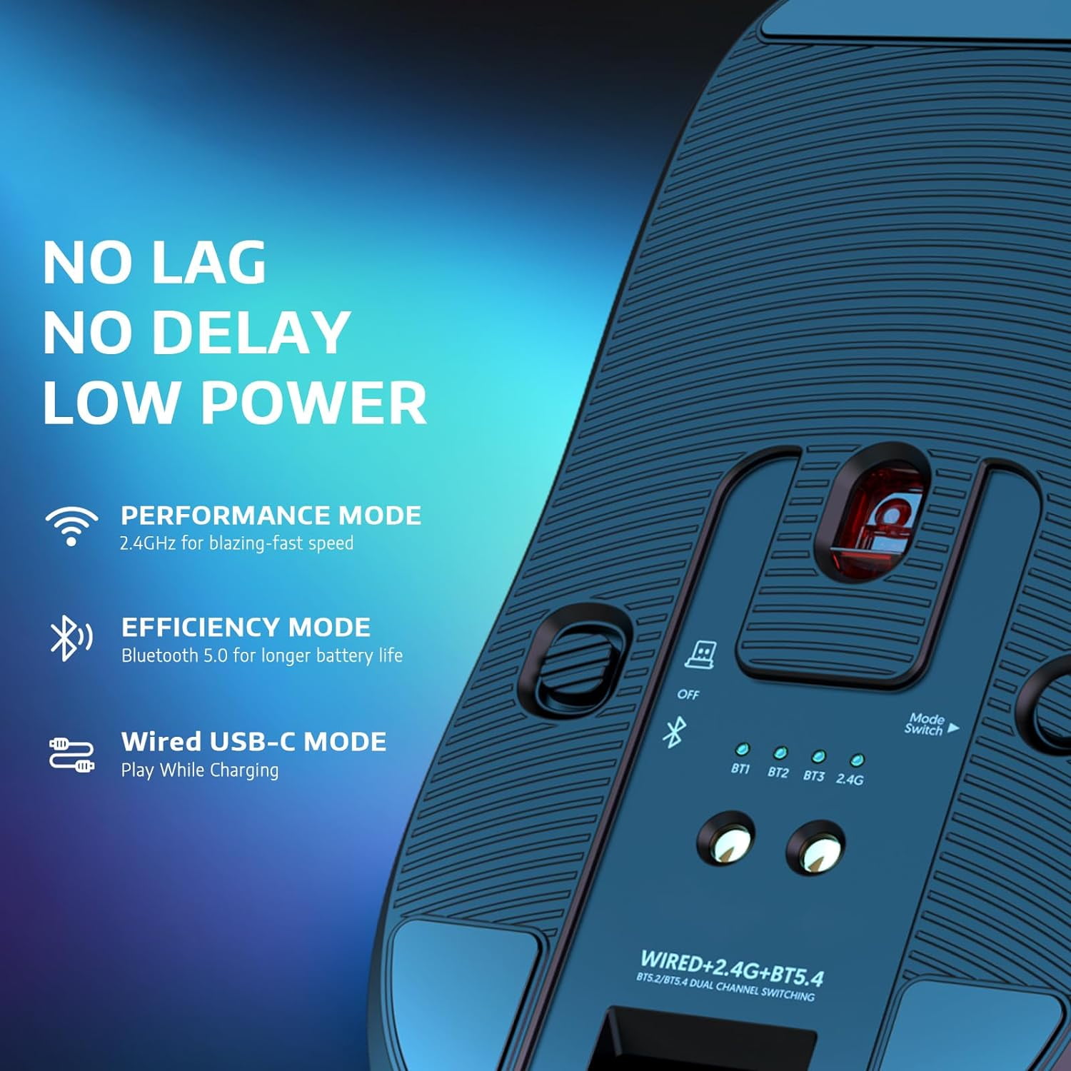 ATTACK SHARK X6 49g SUPERLIGHT Mouse with Magnetic Charging Dock, PixArt PAW3395 Gaming Sensor, BT/2.4G Wireless/Wired Gaming Mouse with Tape, 26000 DPI, X3 Upgrade Mice for Win11/Xbox/PS/Mac (Black)