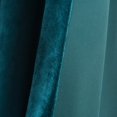 thumbnail image 4 of Roslynwood Paneles De Cortina De Terciopelo Azul Pavo Real Bloque De Luz Ventana Súper Suave Cortinas De Lujo Para Dormitorio Con Aislamiento Térmico Cortina De Bolsillo Para Sala De Estar/52 Ancho X, 4 of 5