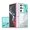 Blue pink, variant on Compatible with Samsung Galaxy S23 Ultra Case Shockproof, Samsung S23 Ultra Phone Case Silicone with Slide Camera Lens Protector Cover Transparent Protective Cases for Women Girls (Pink Cyan)