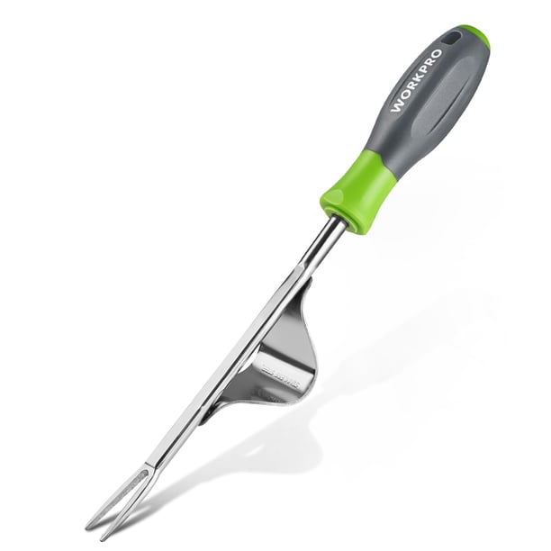 Herramienta para quitar malas hierbas WORKPRO Metal Palanca de acero inoxidable en forma de V