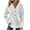 White, variant on Lenpel Hoodies for Women Long Sleeve Half Button V Neck Textured Pullover Sweatshirts Fashion Fall Outfits