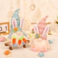 thumbnail image 2 of 2 Pack Lighted Bunny Easter Gnome Plush, 11" Handmade Scandinavian Swedish Tomte, Light Up Elf Toy Easter Present, Battery Operated Rabbit Gifts Spring Tabletop Easter Holiday Decorations, 2 of 9