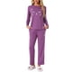 thumbnail image 1 of Conjuntos de lounge para mujeres INSPIRE CHIC, camisetas de manga larga con estampado de gatos y pantalones, pijamas con bolsillos, XS, púrpura, 1 of 6