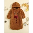 thumbnail image 3 of Hirigin Newborn Baby Boy Halloween Costume Fuzzy Cloak Ghost Face Print Long Sleeve Hooded Jumpsuit Romper Clothes, 3 of 9
