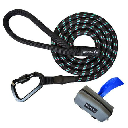 Heavy Duty Dog Rope Leash for Medium and Large Dogs + FREE Poop Bag Leash