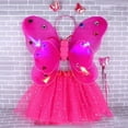 thumbnail image 4 of Shadoumai Glowing Fairy Set For Girls Includes Light Up Wand And Floral Four Piece Dress Up Play Outfit, 4 of 5