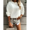 thumbnail image 4 of Pompotops Sweat-Shirt Quotidien à Col Rond pour Femmes Manches Longues Décontracté Ample, 4 of 9