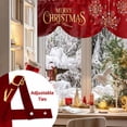 thumbnail image 5 of Red Snowflakes Tie Up Valances Curtain, Merry Christmas Shiny Diamond Snow Vintage Adjustable Rod Pocket Short Window Treatment Tie Up Curtains Valances for Kitchen Living Room Bathroom 42x12 Inches, 5 of 9