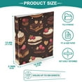 thumbnail image 3 of FORMRS 3 Ring Binder 1.5 inch with Pockets Set of 2 Clip Board 200 Sheets Capacity, Sweet Cakes, 3 of 8