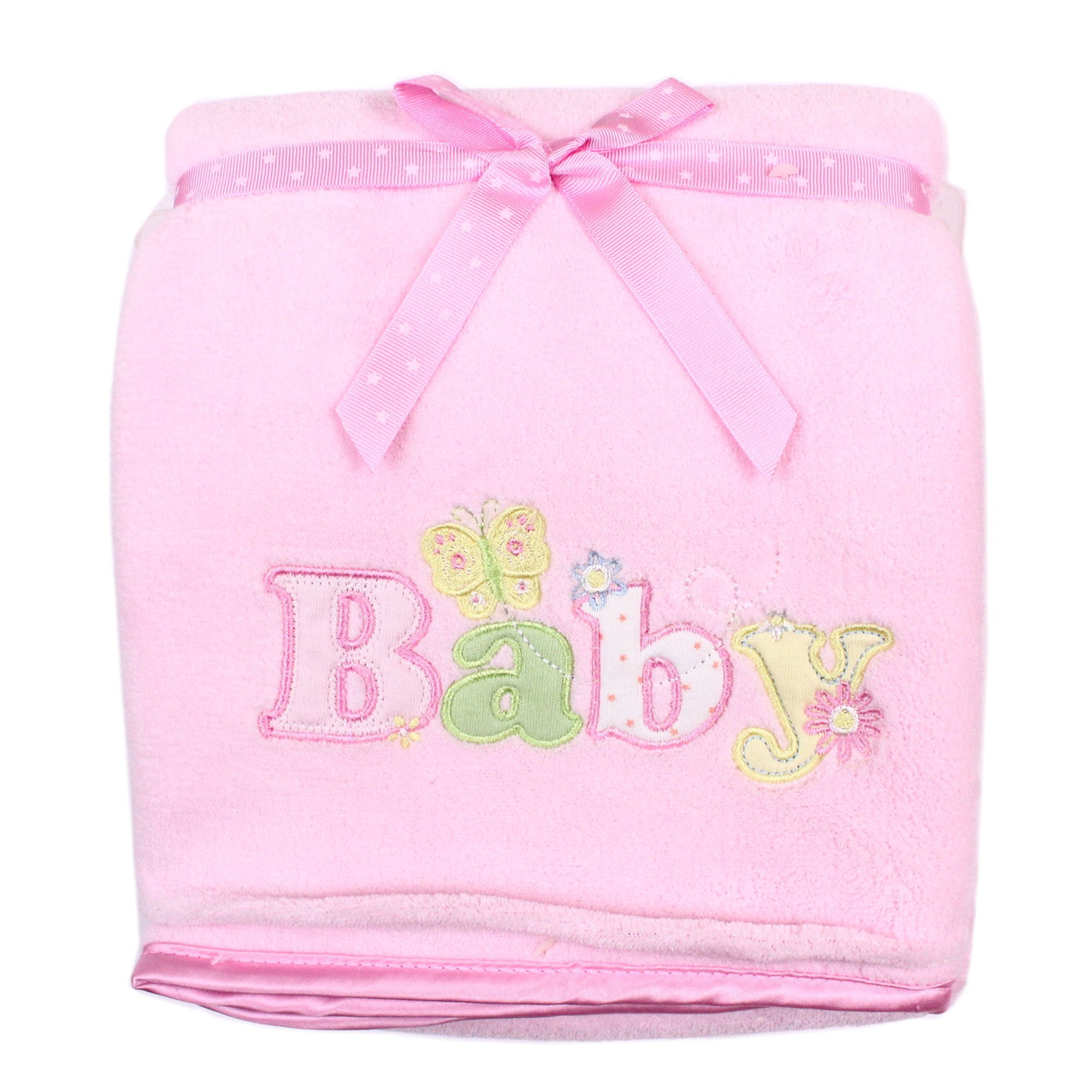 Spasilk BabyGirls Newborn Push 2Ply Extra Thick Plush Blanket, Pink
